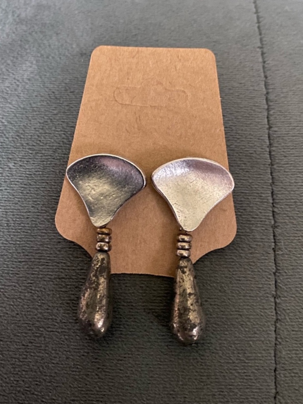 Silver-Tone Abstract Drop Earrings